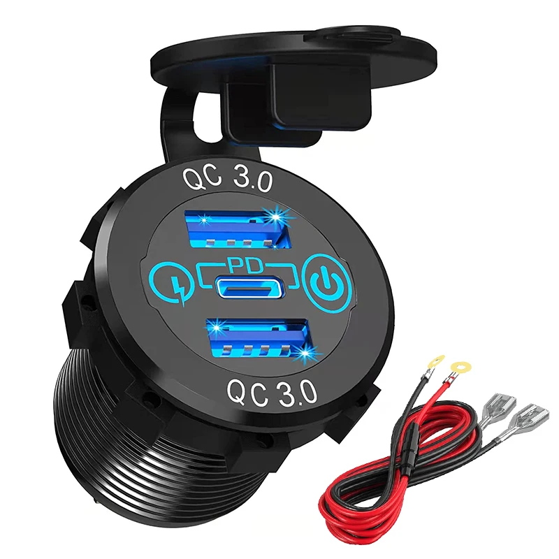 Usb Charger Switch Car Charger Socket Car Phone Charger Power