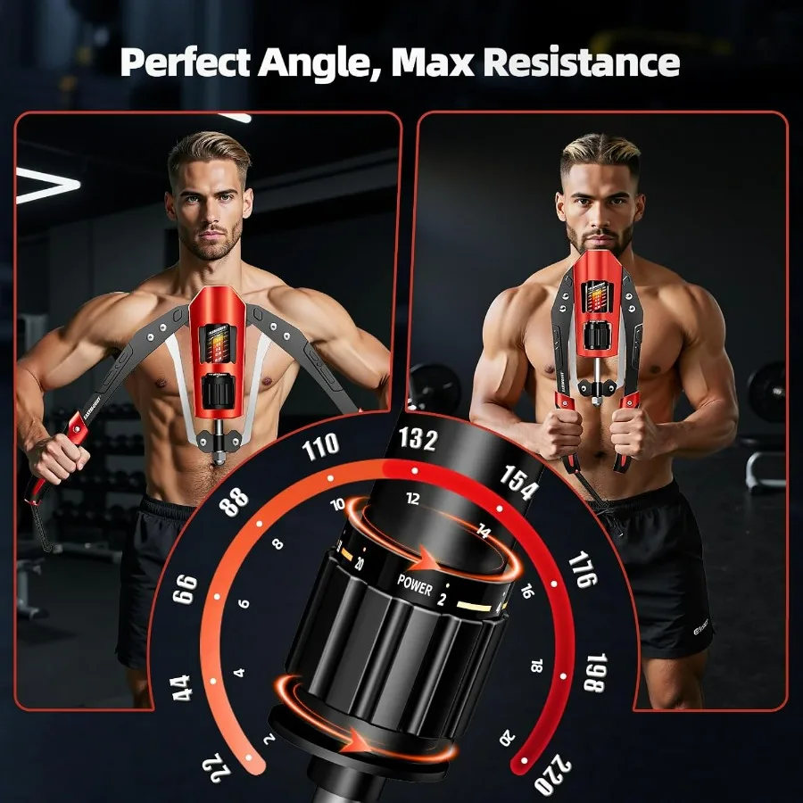 Twister Arm Exerciser - Adjustable 22-440lbs Hydraulic Power, Home Chest Expander, Shoulder Muscle Training Fitness Equipment, A