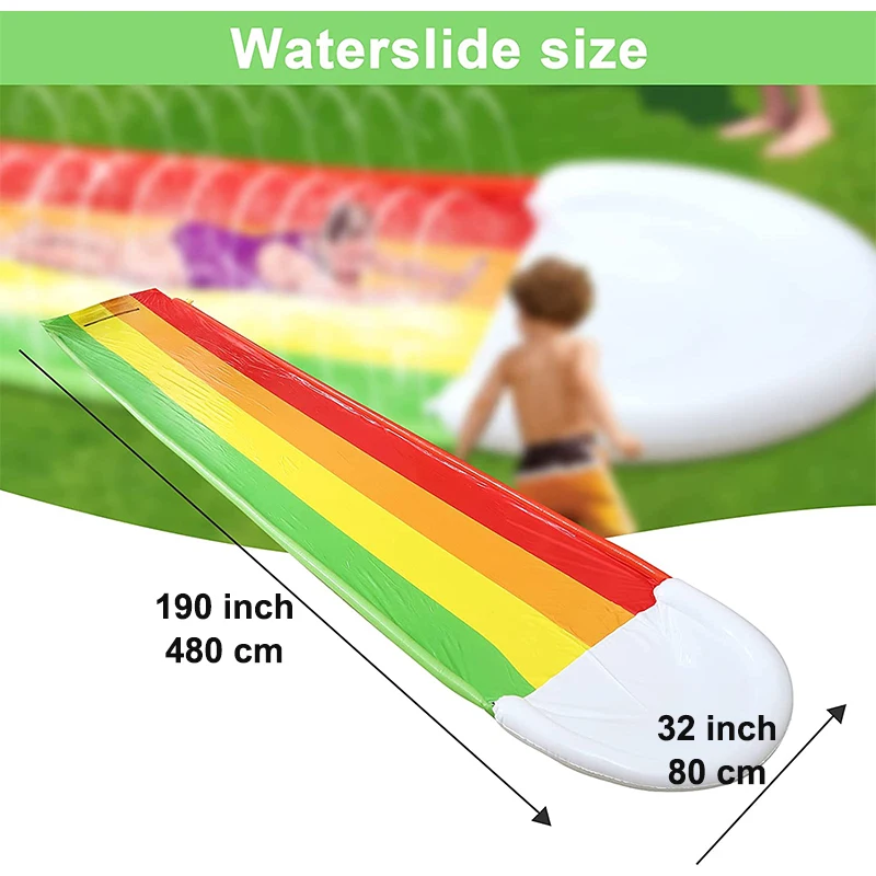 Inflatable Water Slide for Backyard Outdoor Kids Summer Toys Games Sprinkle Water Sliders with Boards For Children Summer Gifts 4 Inflatable Water Slide for Backyard Outdoor Kids Summer Toys Games Sprinkle Water Sliders with Boards For Children Summer Gifts 4
