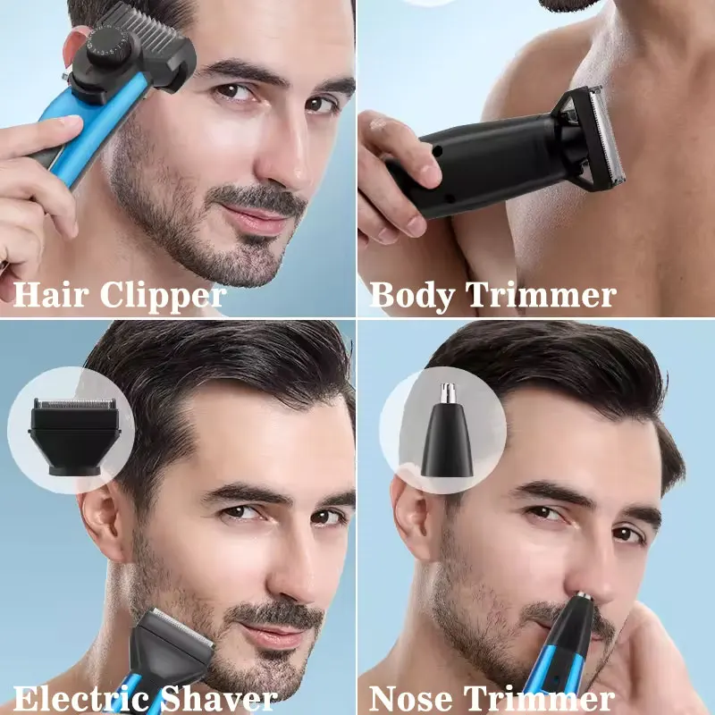 Hair Trimmer for Men Professional USB Rechargeable Nose Trimmer Hair Clippers Eyebrow Facial Hair Trimmer Body Grooming Kit 3