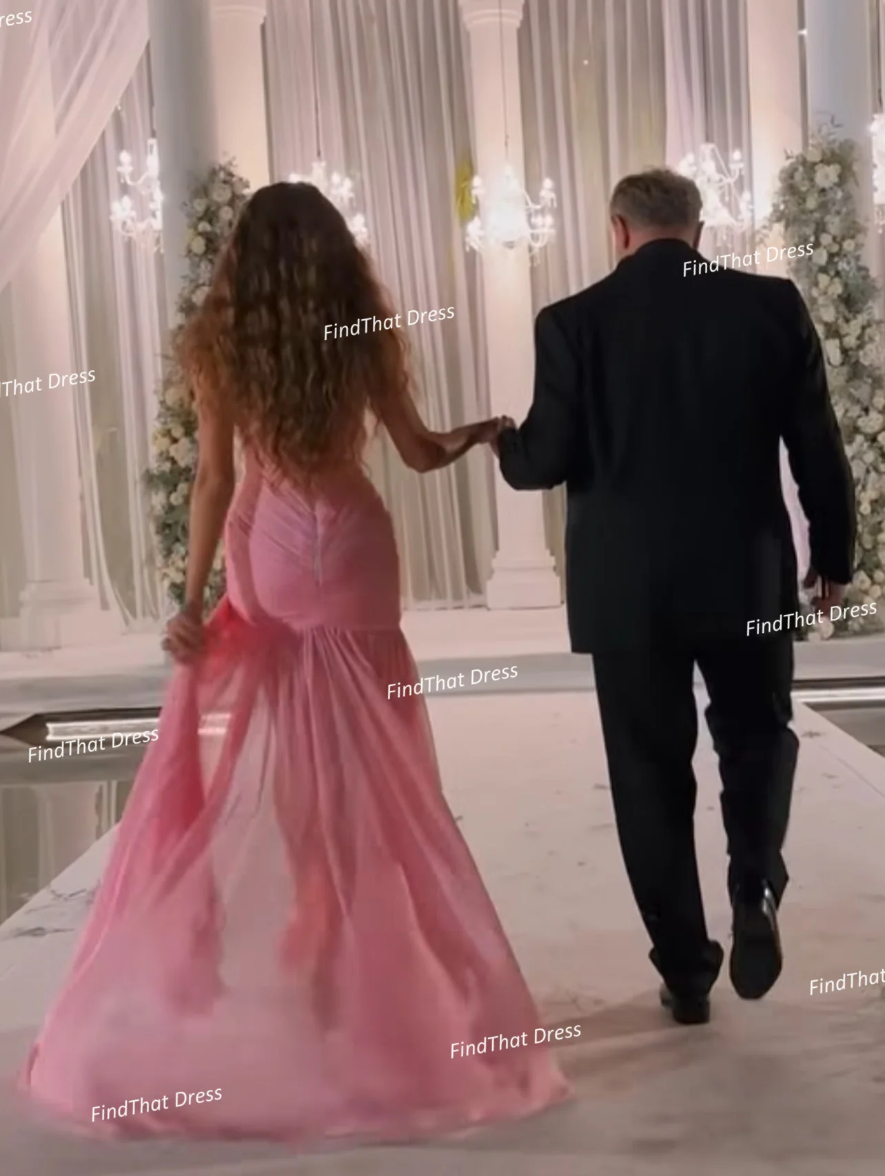 Off Shoulder Chiffon Pleated Sexy Mermaid Backless Evening Dress Floor Length Front Slit Party Gown with Sweep Court Customized 5