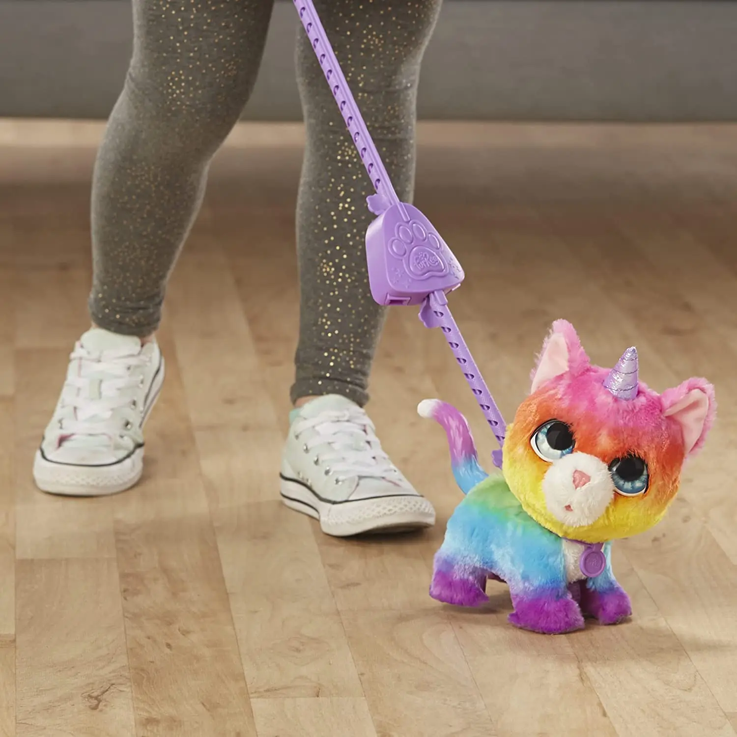 FurReal Friends E5307EU5 FRR WALKALOTS Big Wags Unicorn CAT Rainbow Colors Children's Toys Aimatronics Pet Plush Doll kawaii 4