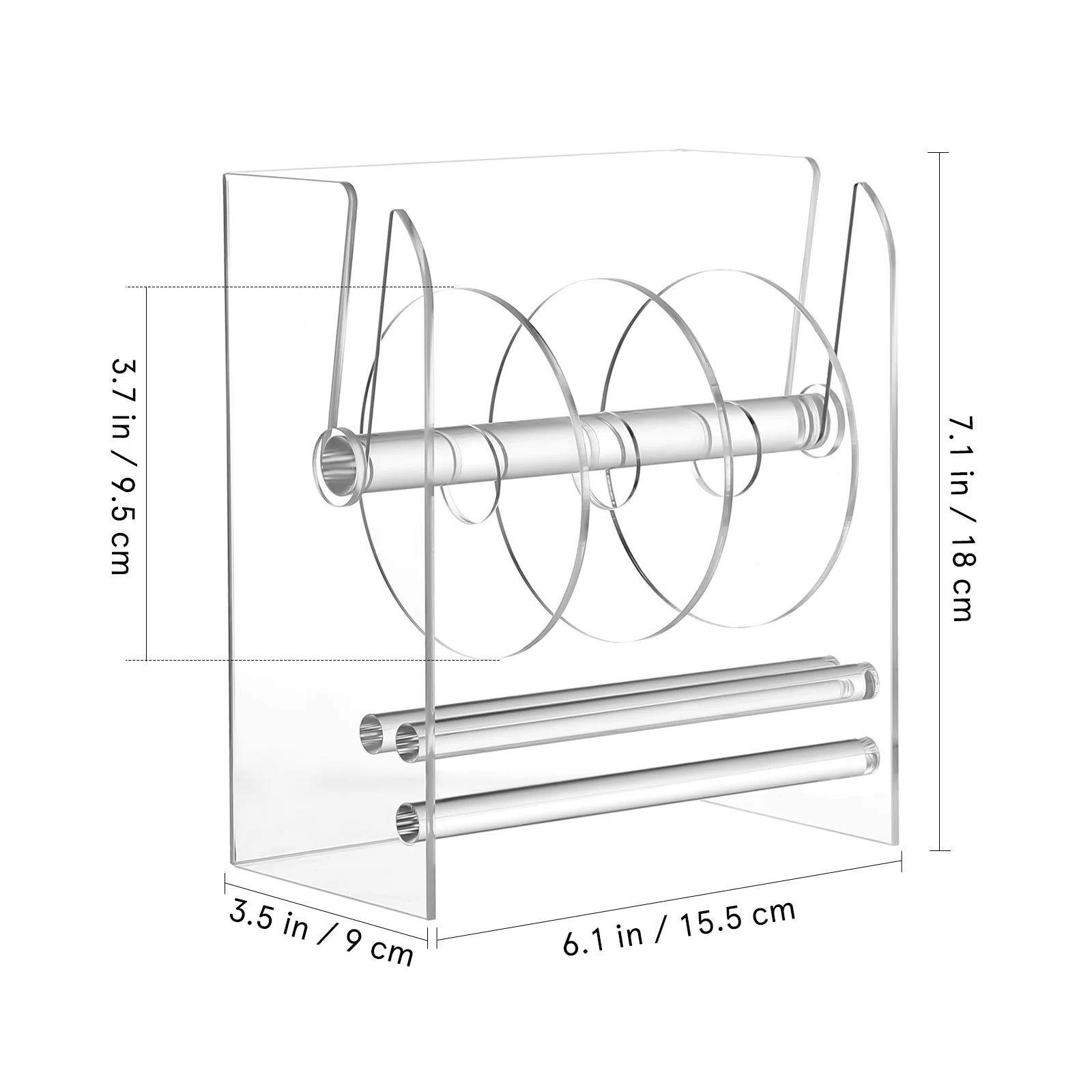 Sticker Dispenser Adjustable Label Dispenser For Office And Home  Clear Acrylic Sticker Roll Holder Organizer Label Applicator