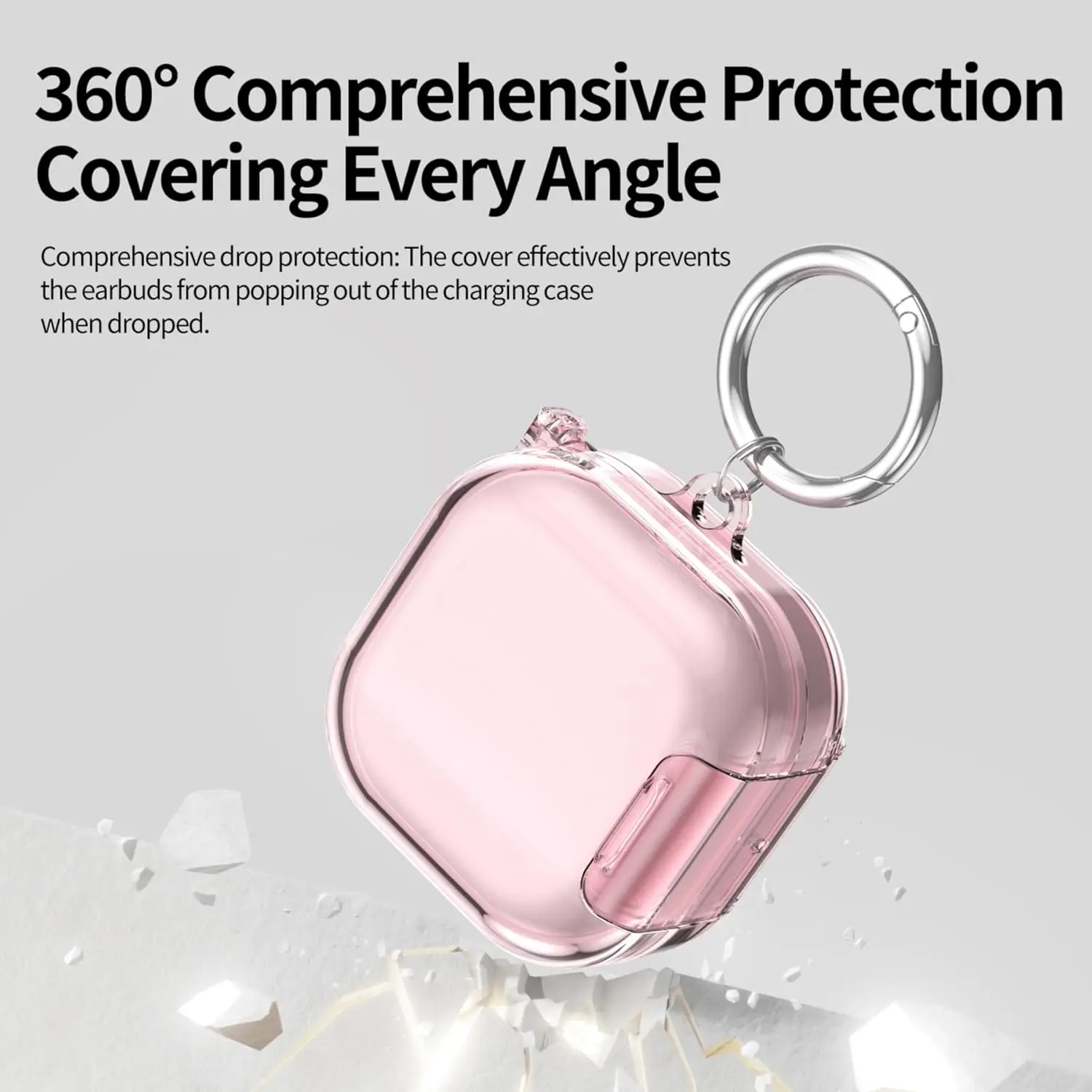 2026 Galaxy Buds 4 Pro Protective Case with Phone Stand, Soft TPU Cover with Carabiner & Cleaning Pen