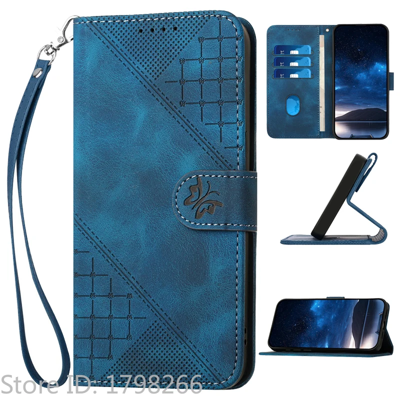 Luxury Pattern Flower Leather Phone Case - Flip Cover Wallet with Card Holder