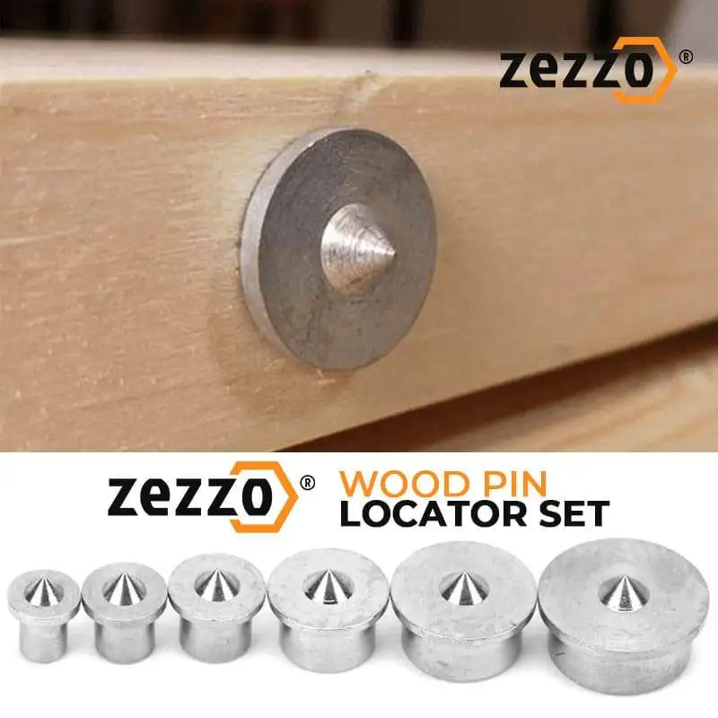 6PCS Wood Pin Locator Set 4/5/6/8/10/12MM Wooden Dowel Center Punch Woodworking Dowel Tenon Joint Alignment Pin