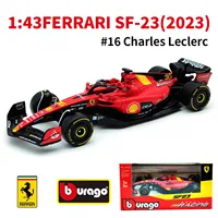 Bburago 1:43 2023 Ferrari SF23 Monza #16 #55 F1 Racing Formula Car Static Simulation Diecast Alloy Model Car 1