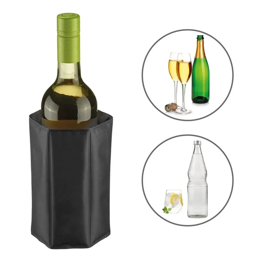 1 Pack Long Lasting Gel Wine Champagne Cooler Bottles Sleeves Bag Barware Tools And Gadgets For Bar 17.3*14.5*1cm