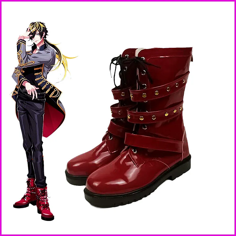 

Anime Hypnosis Mic Division Rap Battl DRB Jyushi Aimono Cosplay Shoes Boots Props Halloween Party Accessories Customization Chea