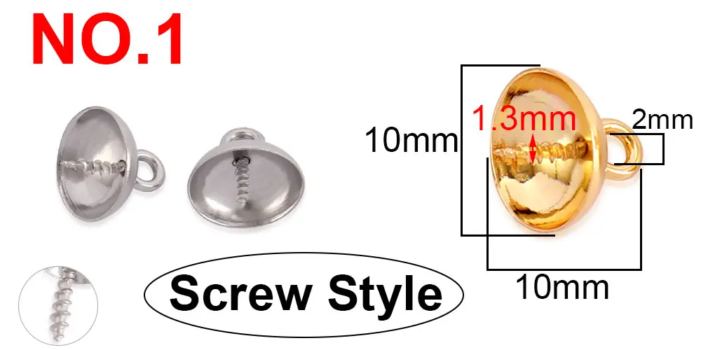 30 Stück DIY Edelstahl Tasse Perlens ch raube Augen stifte für Schmuck machen Ergebnisse End kappen Peg Bails Schraube Öse Stift Haken Ösen – Detail 2