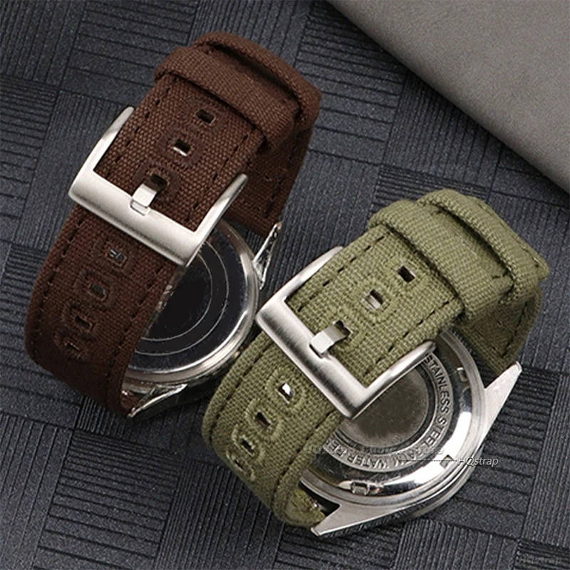 Canvas Nylon Quick Release Watch Strap with Pin Buckle