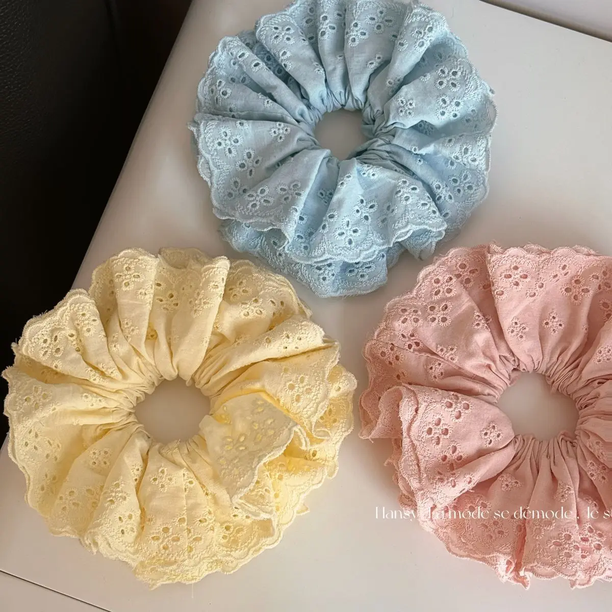 Handmade Cotton Elastic Hair Bands/Scarf Ponytail Holder/Scrunchie Ties