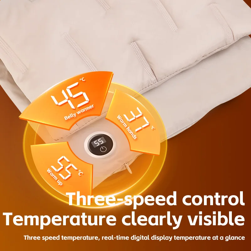 Hand Warmer Electric Heater Graphene USB Charging Heating Flannel Warmer Bag Winter Hand Warmer Feet Warm Belly for Office Home 6