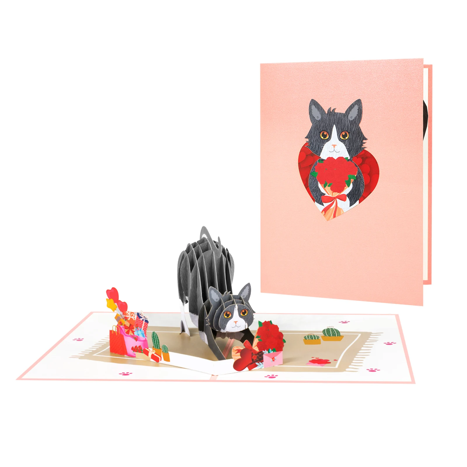 3D Animals Pop Up Card greeting cards For Mother's Day Valentine's Day Birthday Thank you Get Well Anniversary