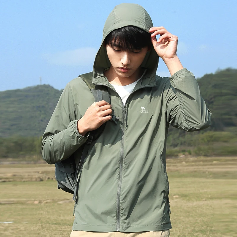 Sun Protection Clothing Light Breathable Anti-ultraviolet Sports Shirts Outdoor Suncreen Fishing Jacket Summer GOLDEN CAMEL