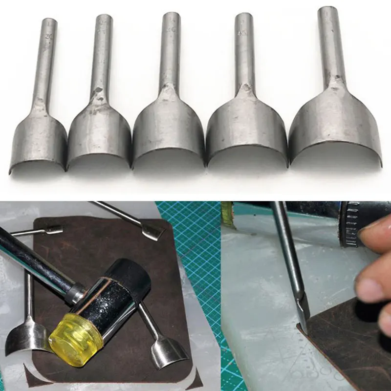 3mm-50mm 1pc Leather Craft Half Round Cutter Punch Tools Handmade semicircular Punch for Belt Strap