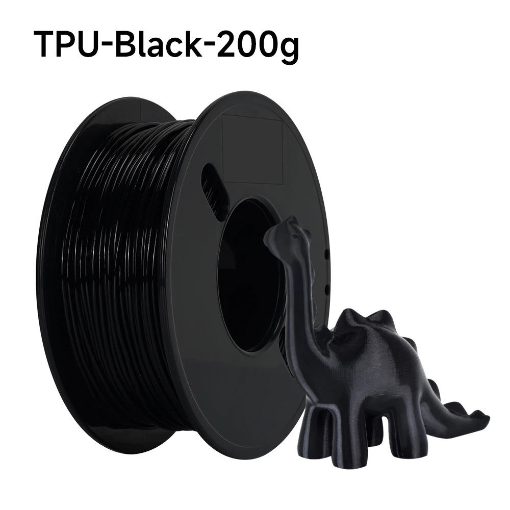 200g TPU Filament 1.75mm 3D yazıcı esnek Filament hiçbir kabarcık 95A plastik malzeme TPU Filament için 3D baskı Filament