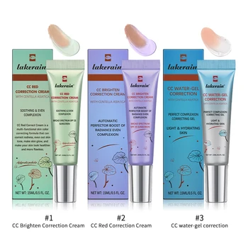 3pcs CC Cream Color Changing Liquid Foundation Centella Korean High Coverage Foundation Foundation Cream for Face Base Makeup 1