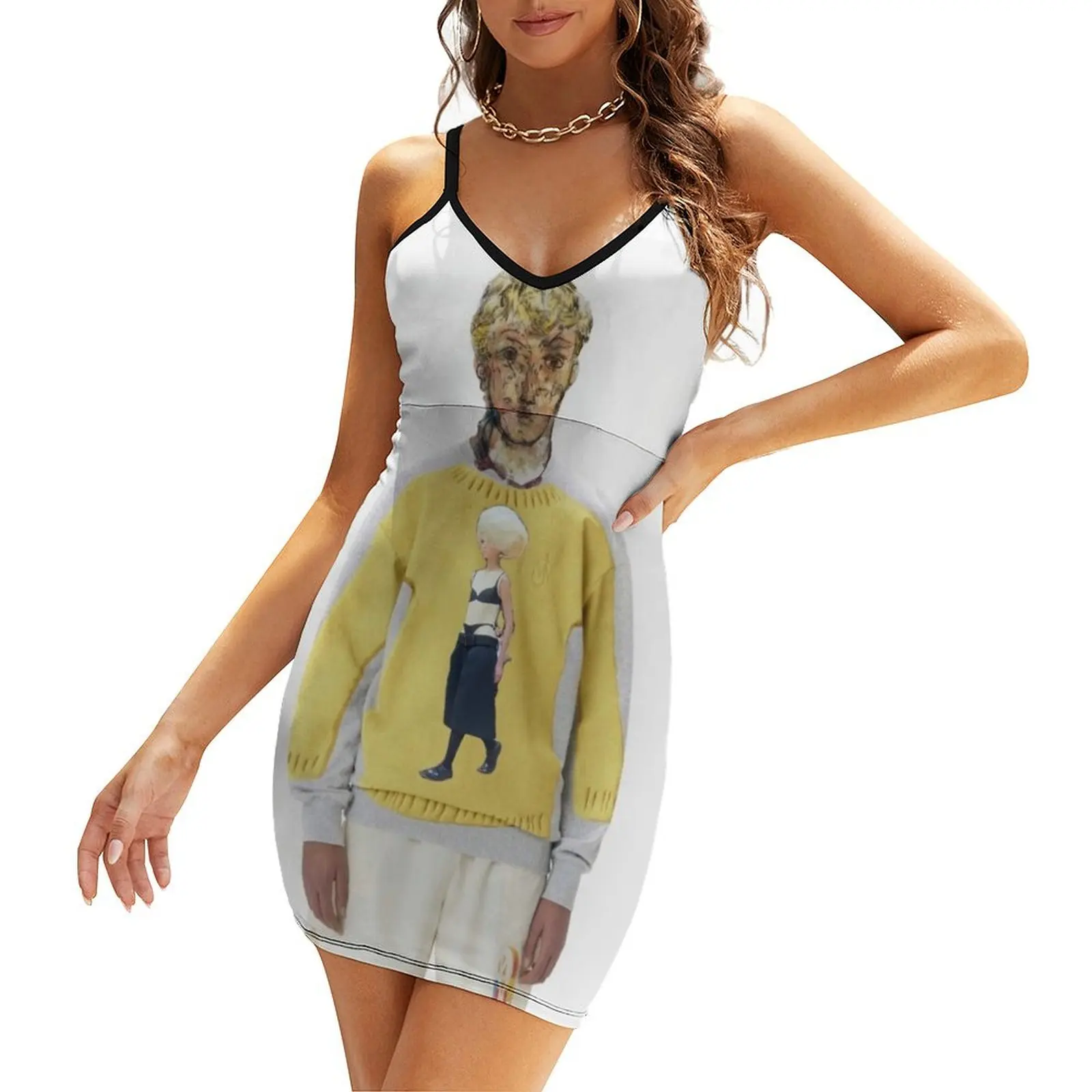 

the yellow wallpaper (tautology) patron_1_look_1 Sling Dress summer women's suit Women's skirt