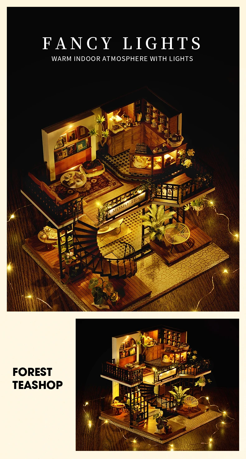 casa de muñecas en miniatura para niños