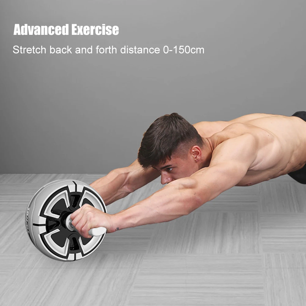 Abdominal Rebound Core Strength Trainer Anti-Slip Rebound Wheel Gymnastic Wheel for Home and Gym Fitness Equipment