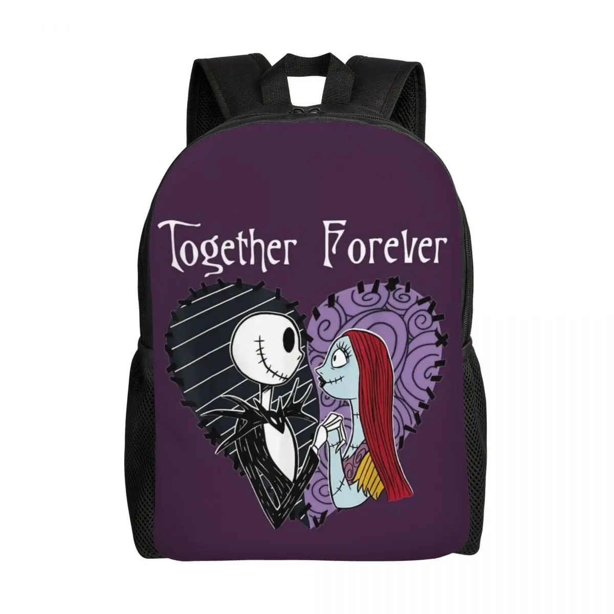 Nightmare Before Christmas Lightweight Backpack - Water Resistant Casual Daypack For Travel, School, Or Work | 14.5 Inch Height
