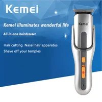 Kemei KM-680A All-in-One Men's Groom Set Nose Ear Clipper Kit Beard Knife Nose Epilator Sideburn Shaver Body Hair Shaver 2