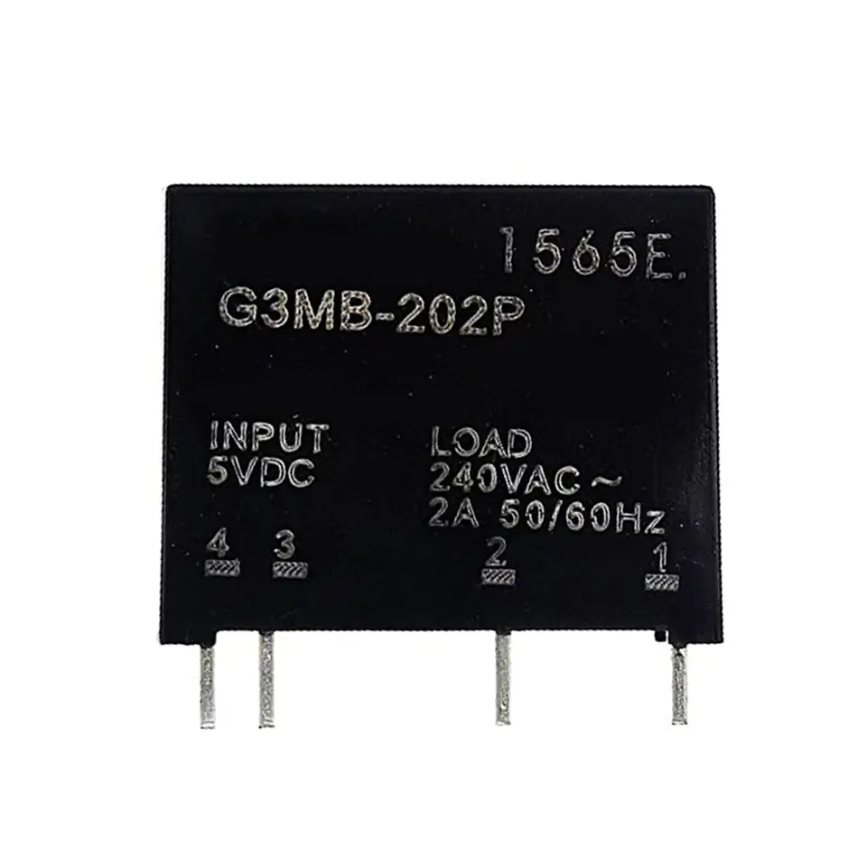 5PCS Relay Module G3MB-202P G3MB 202P DC-AC PCB SSR In 5V DC Out 240V AC 2A Solid State Relay Module image 5