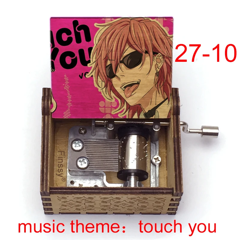 Yarichin b Club Ayato Yuri figure print Wooden music theme touch you Music Musical Box anime Friends cosplay fans Birthday Gift 6