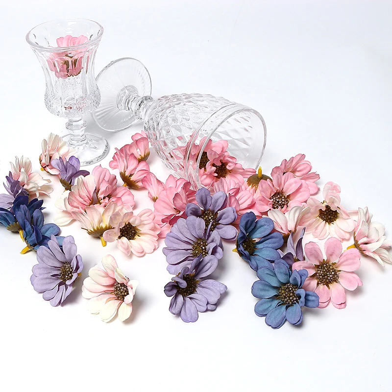 Fdit Têtes De Fleurs De Marguerite 100 Pièces Marguerite Artificielle Simulée Soleil Fleurs