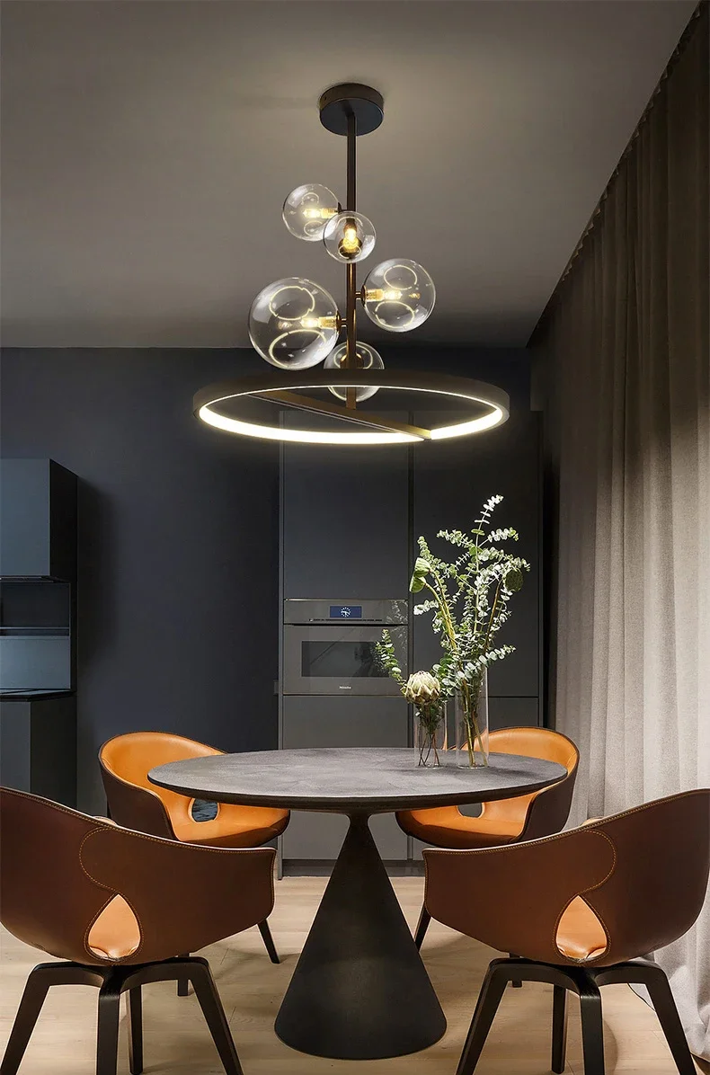Modern Art Glass Chandelier Image 1