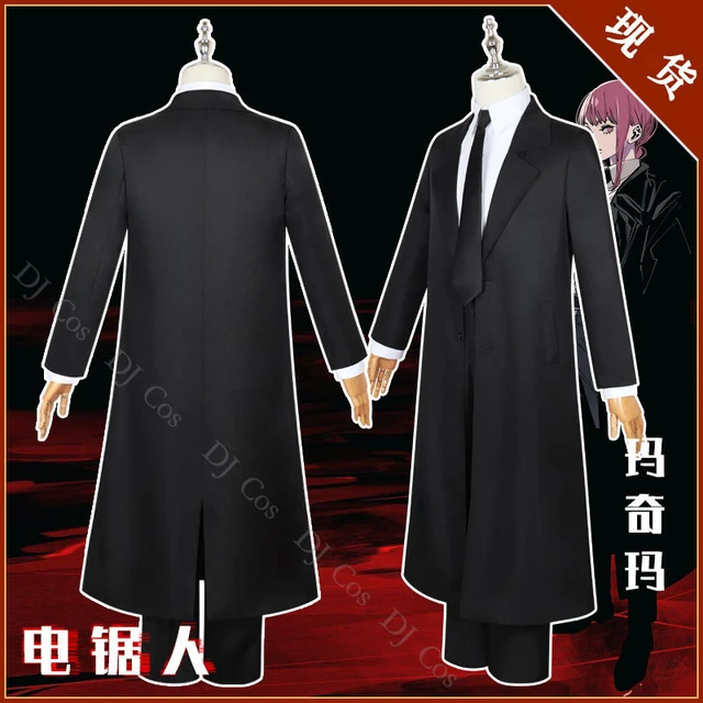 Anime Chainsaw Man Makima Angel Devil Cosplay Costume Wig Black Suit Shirt  Pants Coat Halloween Party Role Play Uniform Girls - AliExpress