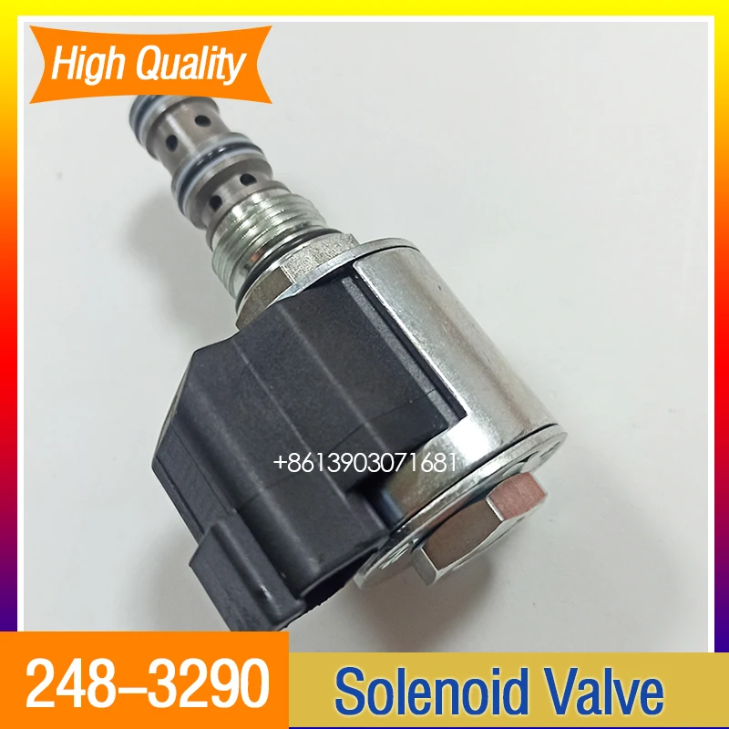 248-3290 Engine Stop Solenoid 2483290 Excavator Accessories Solenoid Valve for Caterpillar 414E 416E 953C