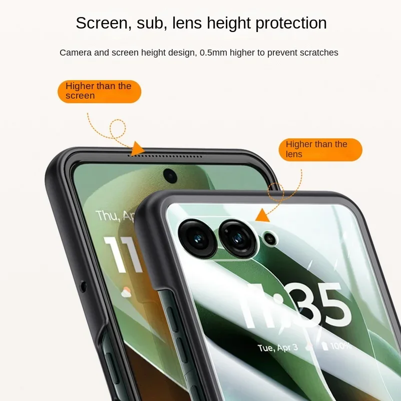 Spring Hinged PU Leather Case with Tempered Glass Protector, All-Inclusive Cover