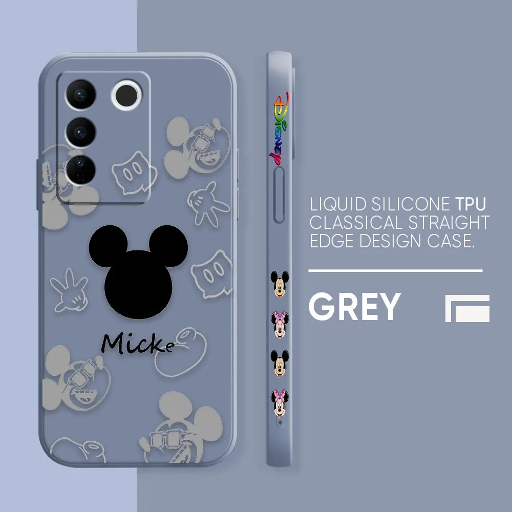 thumbnail image 1 of Case For VIVO S5 S6 S7 S9 S10 S15 S16 S16E T1 V15 V20 V23 PRO 5G Simple Liquid Silicone Case Anime Cute Mickey Minnie Mouse, 1 of 5