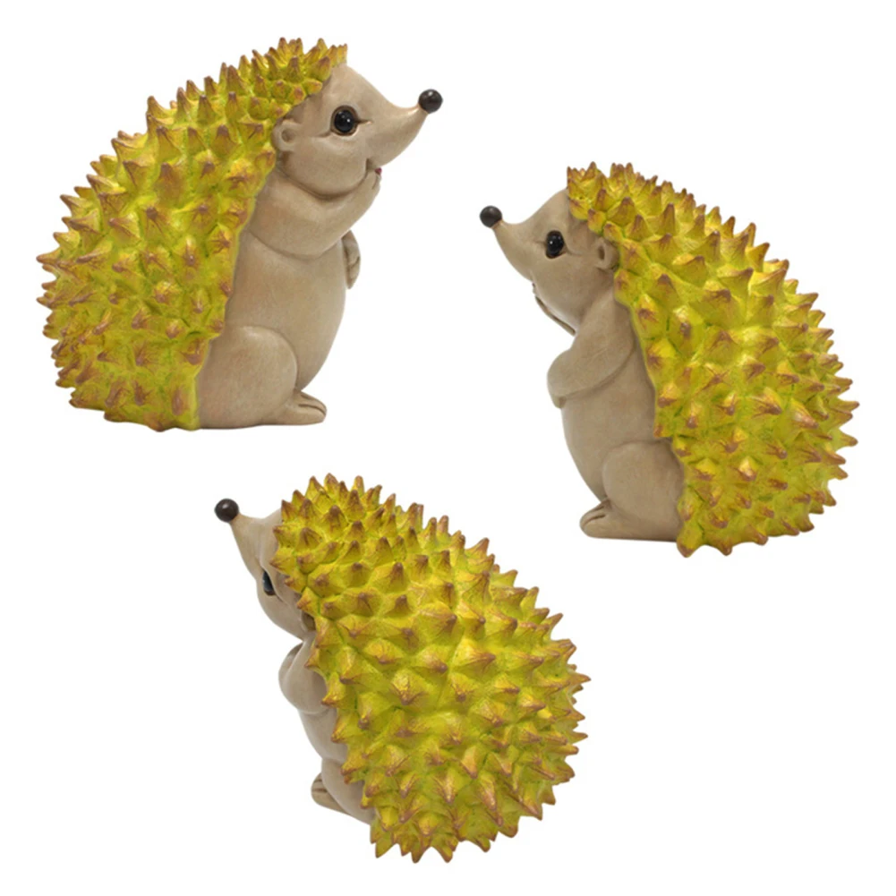 Durian Hedgehog Statue Durian Time Sign Per La Decorazione Della Tavola, Cute Cartoon Animals Figurine Scaffali Per La Decorazione D'Interni Domestica