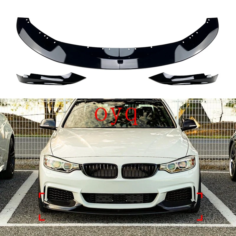

Глянцевая черная губа переднего бампера для BMW F32 F33 2014-2020, модифицированные кузова для автомобиля, отделка передних спойлеров из АБС