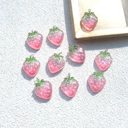 Charming Strawberry Jewelry Making Accessories - Bulk Wholesale Pack (10pcs)