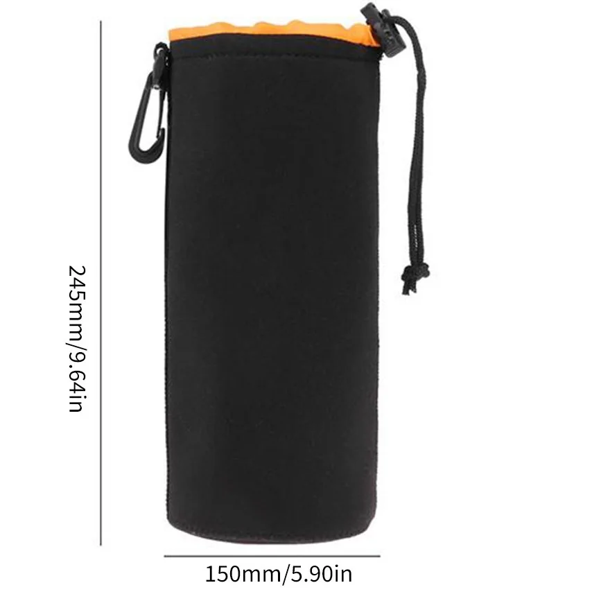 Waterproof Soft Neoprene Camera Lens Pouch Bag Drawstring Protector Case Padded Camera Lens Bag Case For Sony Canon 