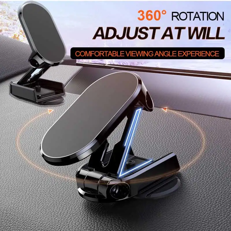 Soporte Movil Coche Iman【Soporte Plegable Movil Coche】 Universal 360 °  Soporte Magnetico Movil Coche LingWen 1327537068730