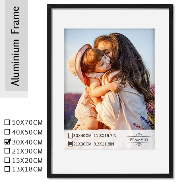 21x30 30x40cm Black Picture Photo Frame Aluminum Simple 40x50