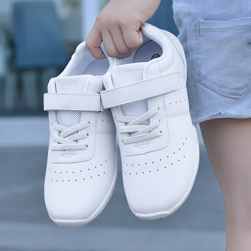 D05 Children's competitive aerobics shoes White cheerleading shoes Training and competition Dance