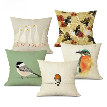 Nature Birds Pillowcase Soft Cotton - Vibrant Wildlife Design for Home Decor, Comfortable and Stylish Ideal Gift for Bird Lovers 1