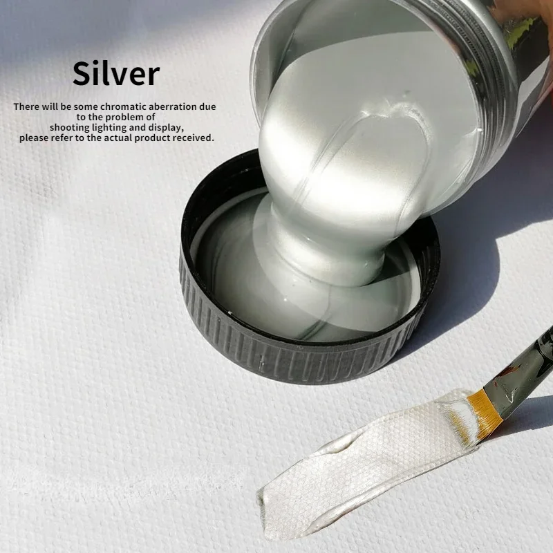 Acrylic Paint Set Golden Silver Metallic Color for DIY Wall Art