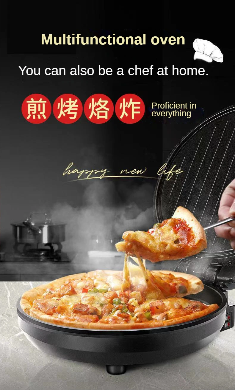 Description Picture 3 of item110V/220V Electric Pancake Maker Double-sided Heating Pizza Griddle crepe pan roti  Appliances for the kitchen Cooking utensils