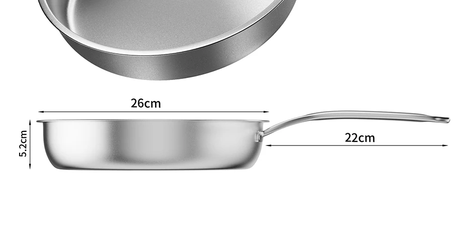 S193027c66d0a47d69fc3eff8f64ef3b6u Titanium Fry Pan Non-stick Pan 24/26cm Fried Steak Pot Chinese Wok Kitchen Cookware Gift Electromagnetic Furnace General Mallzona