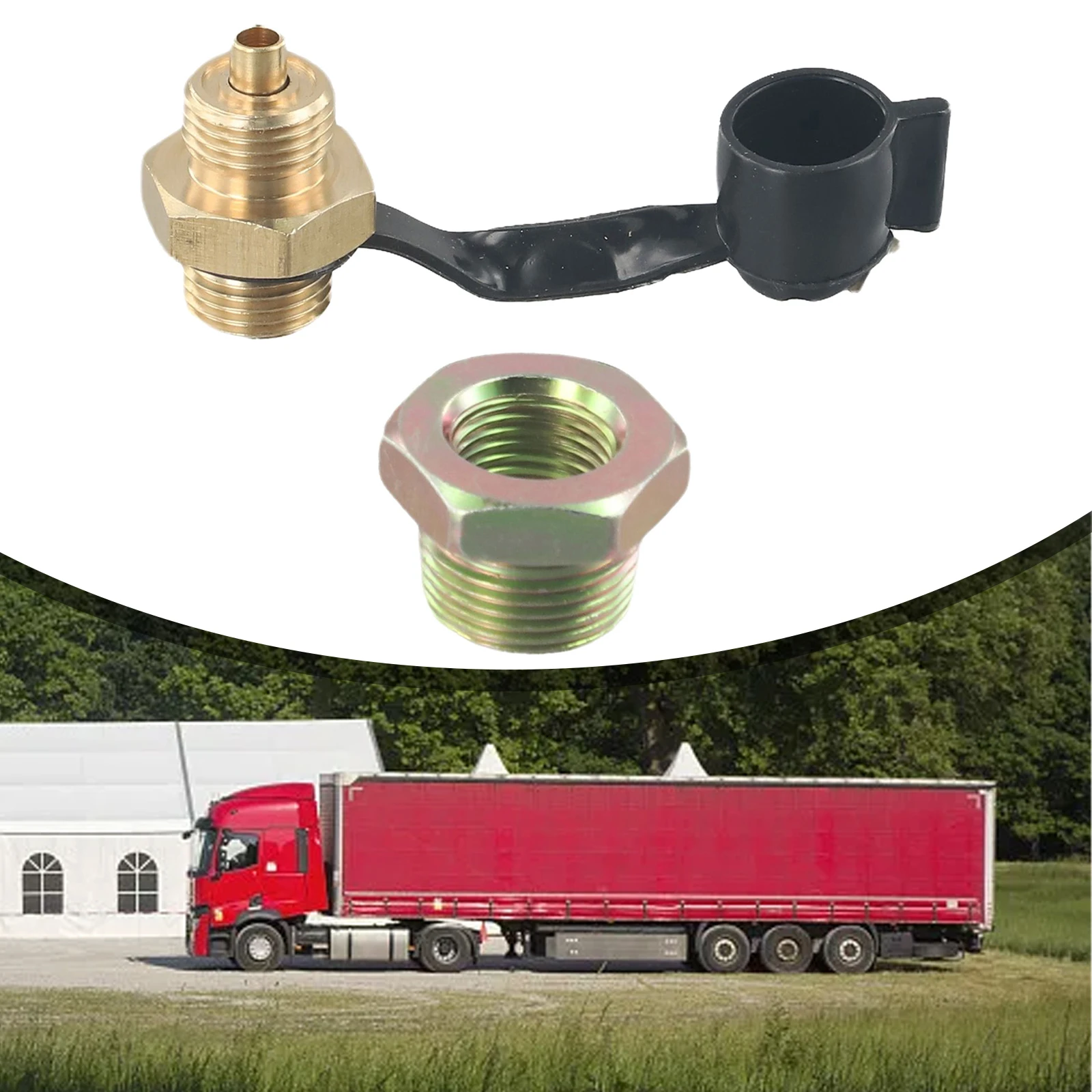 

M22 To M16 Take Air Valve Universal M16x1.5 Metal Of Truck Silver 2pc Air Tank Connector High Quality Practical
