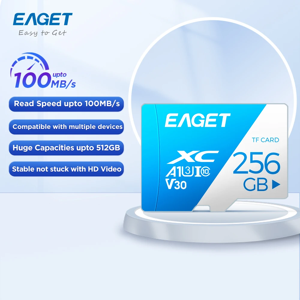 Eaget T1 карта памяти, класс 10, 512 ГБ, 256 ГБ, 32 ГБ