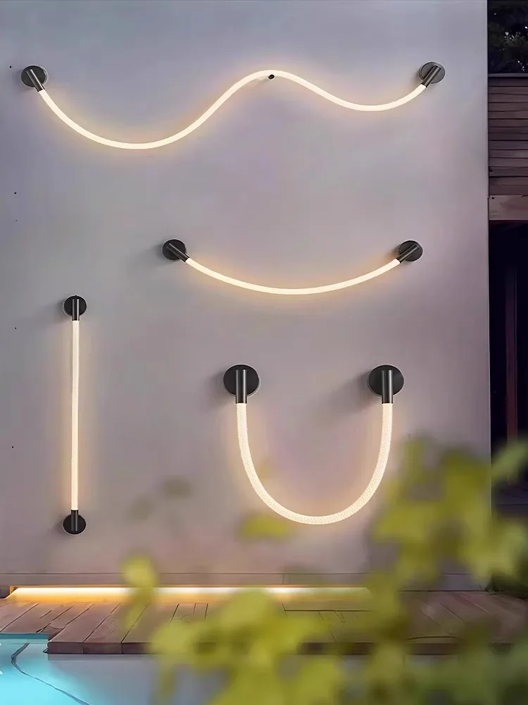 Dimmerabile Led Minimalismo Note Musicali Lampada Da Parete Applique Da Parete Impermeabile Per Esterni Applique Da Parete Decorazione Arela Externa P