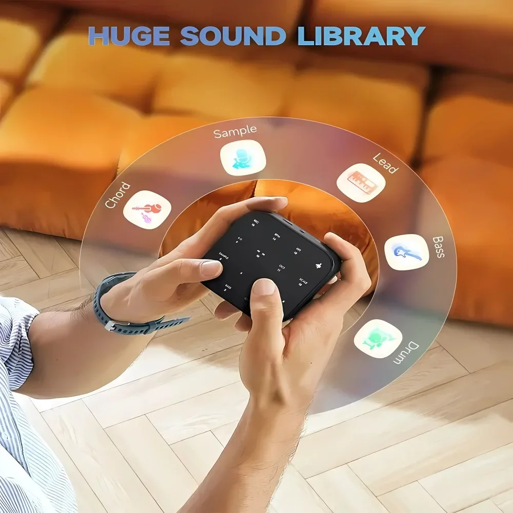 Portable drum pad Virtual drum kit Electric drum trigger sponge Donner MEDO Bluetooth MIDI Controller Portable Electronic Instrument Chord Sample Lead Bass Drum